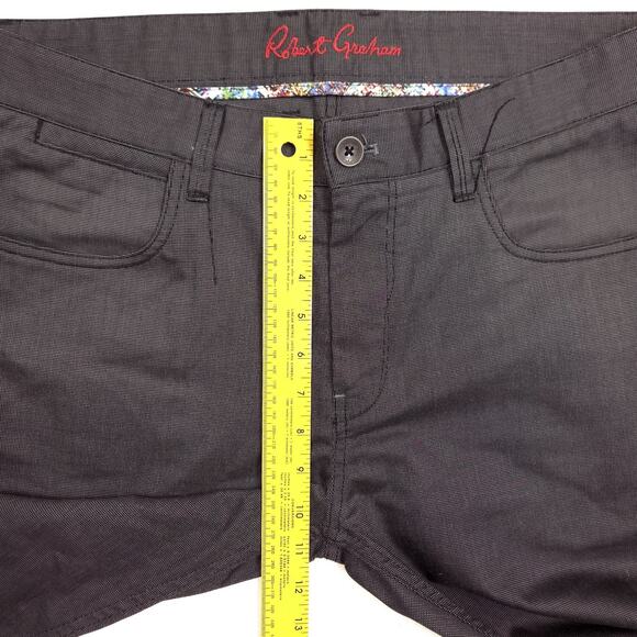 Robert Graham Pants Mens 33x25.5 Gray Kipling Tailored Straight Preppy Designer - Picture 6 of 9